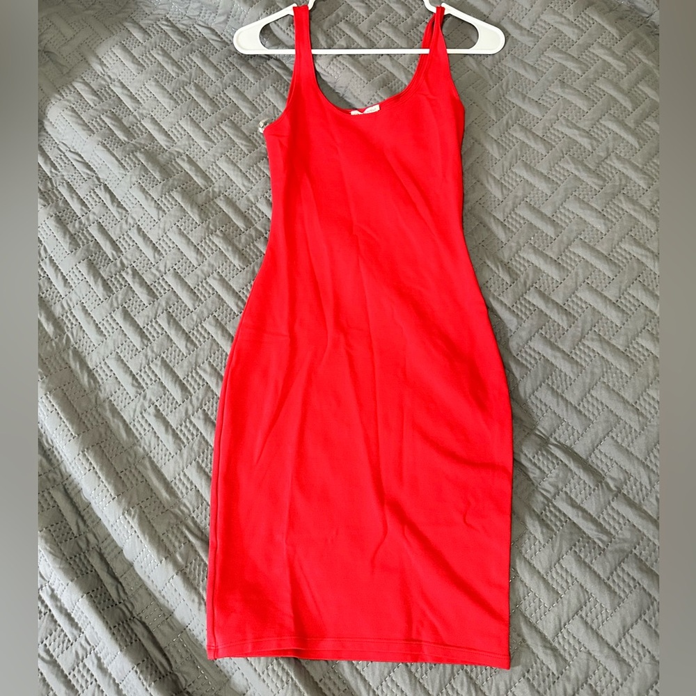 Charlotte Russe Red Spaghetti Strap Sheath Midi Dress